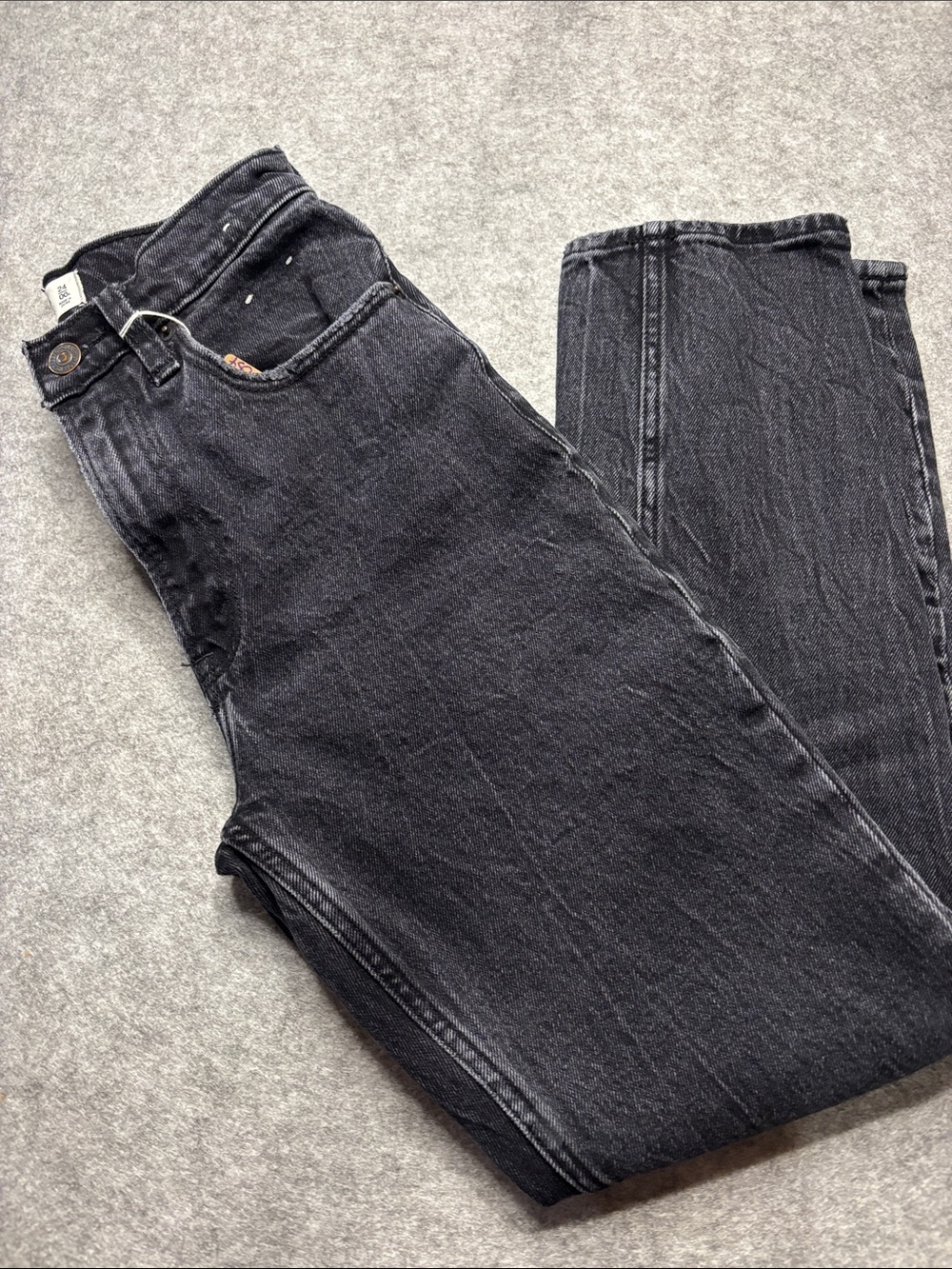 🖤 Abercrombie & Fitch Mom High-Rise Jeans | Size 24 / 00 Regular | Washed Black